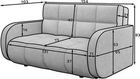 Canapea lemn masiv Deverio 3-seater - Poco 10