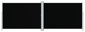 Copertina laterala retractabila de terasa, negru, 220x600 cm Negru, 220 x 600 cm