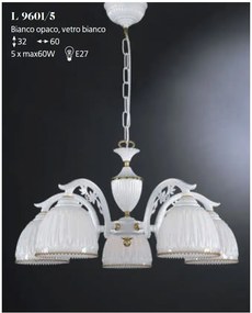 Candelabru clasic cu 5 brate design italian 9601