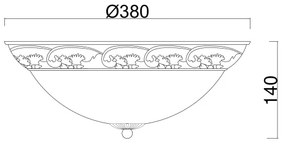 Plafonieră Brilagi ARIADNA 3xE27/60W/230V auriu/crem/patină