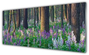 Tablouri acrilice Pădurea Verde Natura Brun Violet