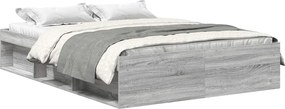 vidaXL Cadru de pat King Size, sonoma gri, 150x200 cm