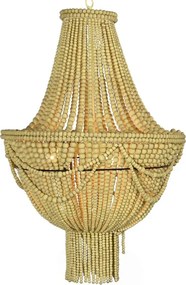 Lustră suspendată din metal, galben, cu 50 de sfere, 73 x 50 cm, „Clamecy”