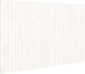 vidaXL Tăblie de pat pentru perete, alb, 185x3x110 cm, lemn masiv pin