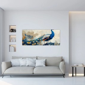 Tablou - Peacock, pictură (120x50 cm)