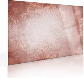 Tablou pe sticlă - Mandala roz (70x50 cm)