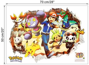 Autocolant de perete "Pokémon 2" 50x70 cm