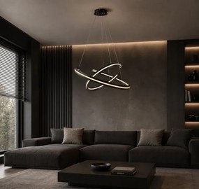 Rabalux 72052 - Lampă suspendată LED reglabilă pe cablu ZADIE 80W/230V 3000-6500K negru + telecomandă