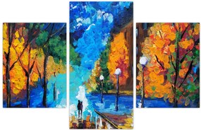 Tablou - Îndrăgostiții, Pointilism (90x60 cm)