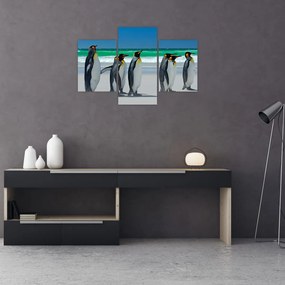 Tablou - Grup de pinguini regali (90x60 cm)