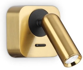 Aplica moderna cu spot LED directionabil BEAN SQUARE AP alama