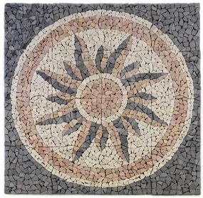 Mozaic din marmură - dale cu motiv solar 120x120