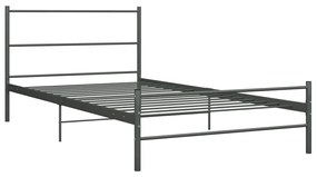 286493 vidaXL Cadru de pat, gri, 90 x 200 cm, metal