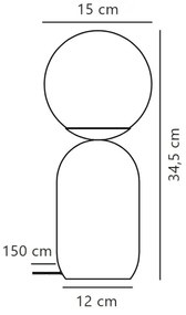Lampă de masă Nordlux NOTTI 1xE14/25W/230V maro