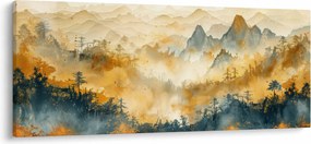 Tablou - Munți, acuarelă (120x50 cm)
