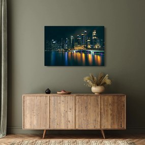 Tablou - Singapore noaptea (90x60 cm)