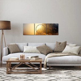 Tabloului muntelui în ceață (cu ceas) (90x30 cm)