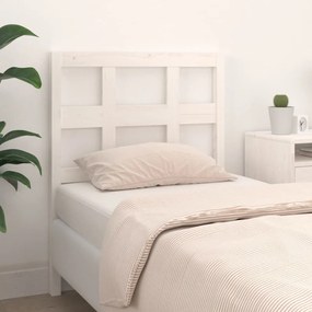Tablie de pat, alb, 95,5x4x100 cm, lemn masiv de pin Alb, 95.5 x 4 x 100 cm, 1