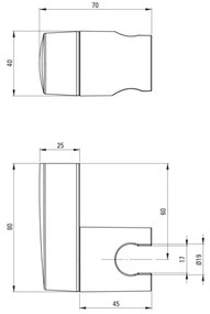 Suport para dus Deante negru mat