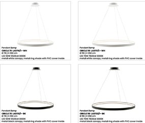 Lustra LED suspendata design modern circular CIRCLE 110, alb LA0717/1 - WH ZL