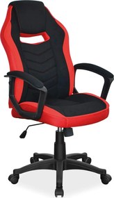 Scaun gaming CAMARO, negru/rosu, material textil, 59x49x106/116 cm