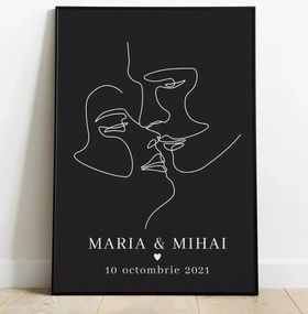 Tablou personalizat cu nume KISS DRAW