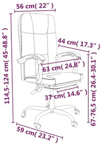 Fotoliu de birou rabatabil, roz, piele ecologica 1, Roz