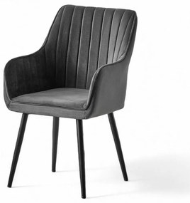 Set de scaune de sufragerie Nova Anthracite, 2bucăți