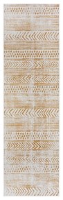 Covor de exterior galben ocru-alb 80x250 cm Biri – NORTHRUGS