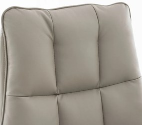 Scaun directorial gri din piele ecologica cu spatar rabatabil OFF 417