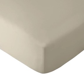 Cearceaf bej cu elastic 135x190 cm So Soft Easy Iron – Catherine Lansfield