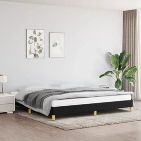 346844 vidaXL Cadru de pat, negru, 200x200 cm, material textil