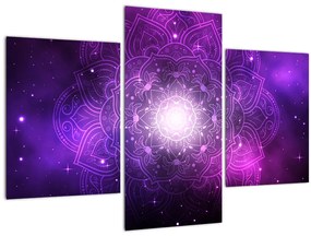 Tablou abstracției violete (90x60 cm)