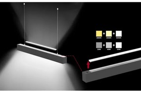 Sinclair LSM 24-40CCT - Plafonieră LED LSM 40W 230V, 120 cm, negru