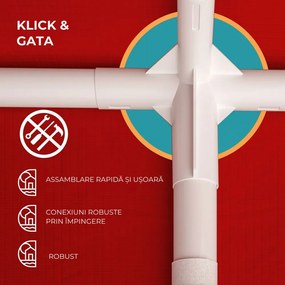 Cort de petrecere NEAPOL, 3x6m, roșu Jurhan