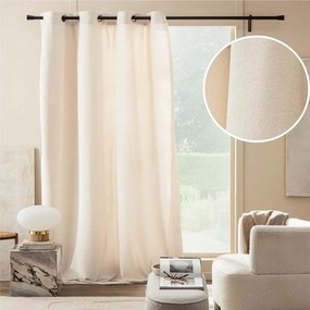 Draperie crem din material bouclé 140x260 cm Winona – douceur d'intérieur