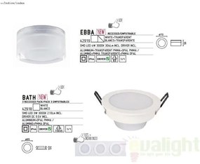 Spot incastrabil pt. baie, diam.7cm LED, IP44 Ebba 42919