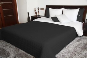Cuvertură de pat cu două fețe culoarea alb-negru Lăţime: 170 cm | Lungime: 210 cm