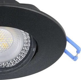Eglo 300189 - Set 5x spoturi LED încastrate GEDREZ, 4,9 W, 230 V, Ø 9 cm, negru
