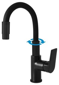 RAV Slezák CO119.0/16 - Baterie pentru chiuvetă COLORADO 25 cm, neagră