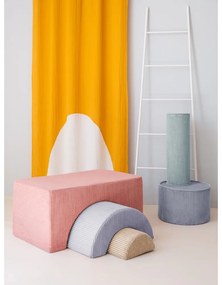 Teren de joacă din spumă roz 3 buc. din catifea reiată înălțime 37 cm 75x49 cm Rainbow Montessori – Wigiwama