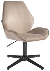 HR350CROSS Scaun Latte din Catifea Bază Neagră