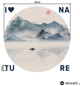 Autocolante de perete - Natura asiatică cu inscripție