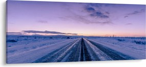 Tablou - autostrada iarna (120x50 cm)