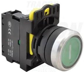 Buton simplu cu revenire verde 1NI NYG3-P1 Tracon