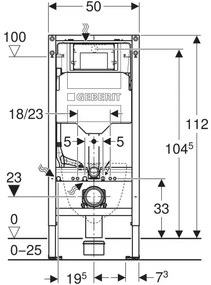 Rezervor wc cu cadru incastrat Geberit Duofix Sigma UP320 sistem de fixare si set izolare fonica