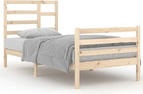 vidaXL Cadru de pat, 90x200 cm, lemn masiv