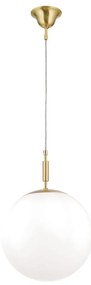 Lustra, Pendul realizat manual ARTDESIGN 30cm, alama mat/ alb opac