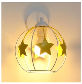 Lampă de perete pentru copii STARS 1xE27/15W/230V galben/alb