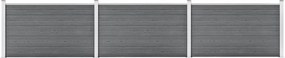 vidaXL Gard de grădină, gri, 526 x 106 cm, WPC
